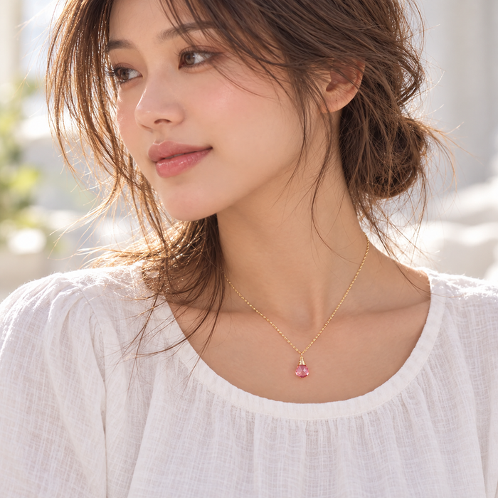 October Birthstone Necklace - 14k Gold Filled