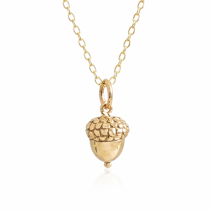 Acorn Charm- Dainty 14k Gold Filled Jewelry