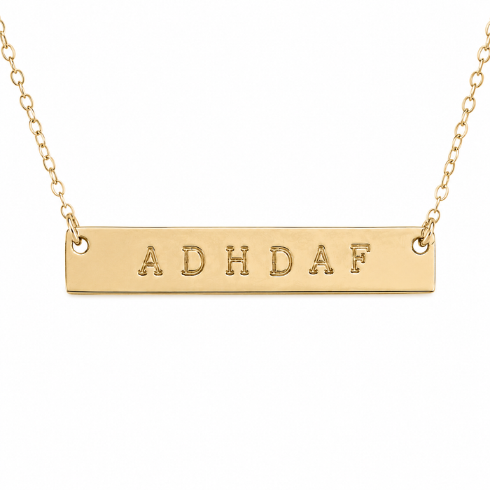 ADHDAF Necklace | Sterling Silver or Gold Filled