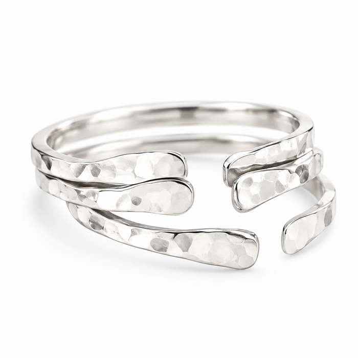 Sterling Silver Adjustable Hammered Ring