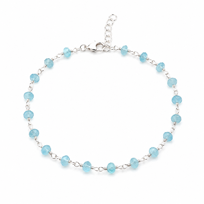Aquamarine Gemstone Layering Bracelet