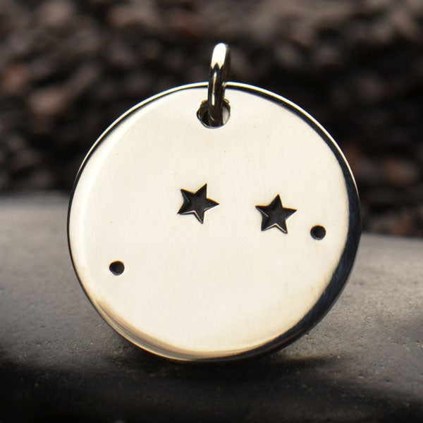 Silver Zodiac Charm Constellation Aries 18x15mm