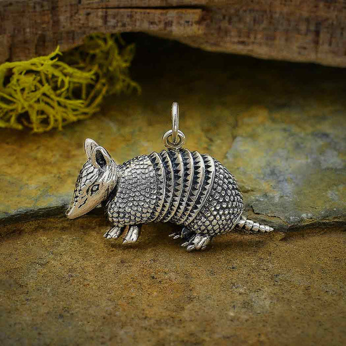 Sterling Silver Armadillo Charm 18x26mm