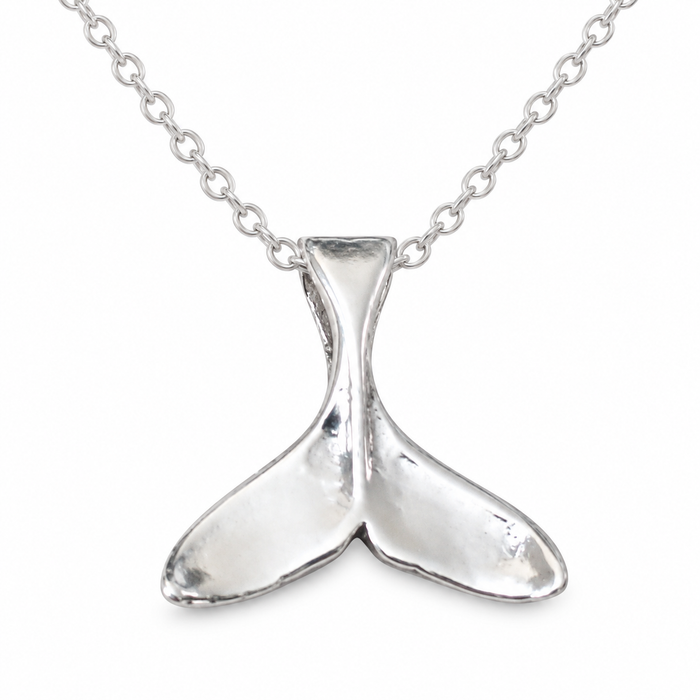 Sterling Silver Whale Tail Necklace
