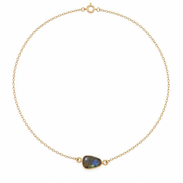 One of a Kind Labradorite Connector Necklace | 14K Gold Filled