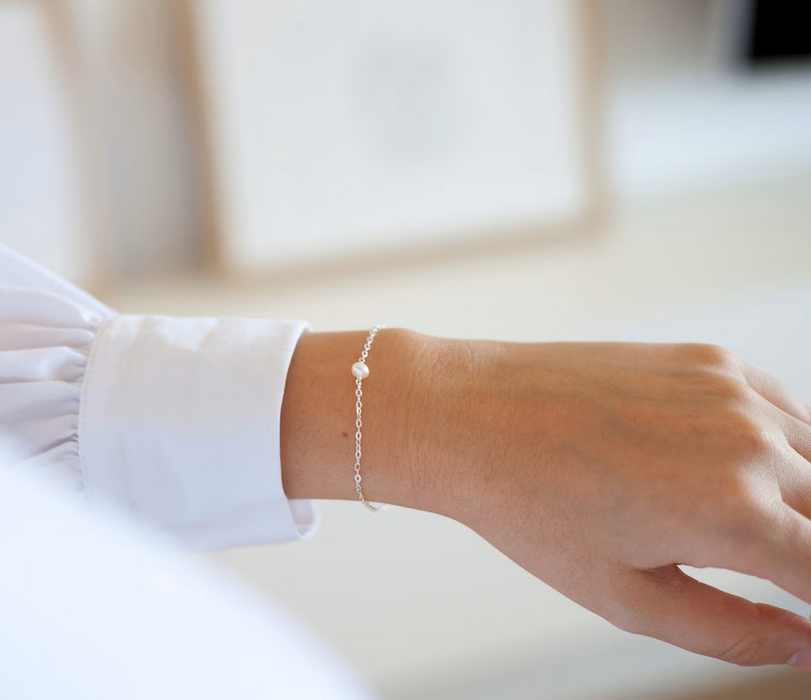 Floating Pearl Bracelet – Sterling Silver or Gold Filled