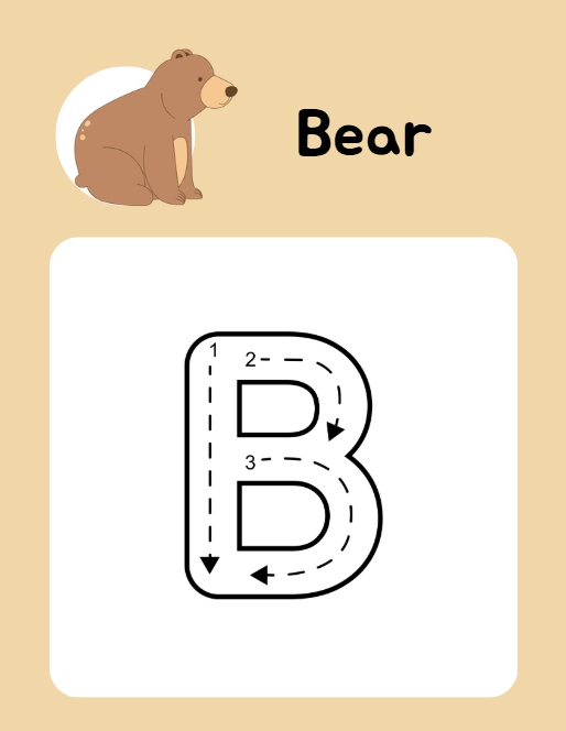 Animal A-Z Tracing Workbook Canva Template