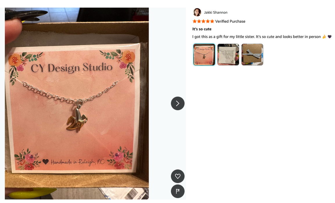 Sterling Silver Banana Necklace