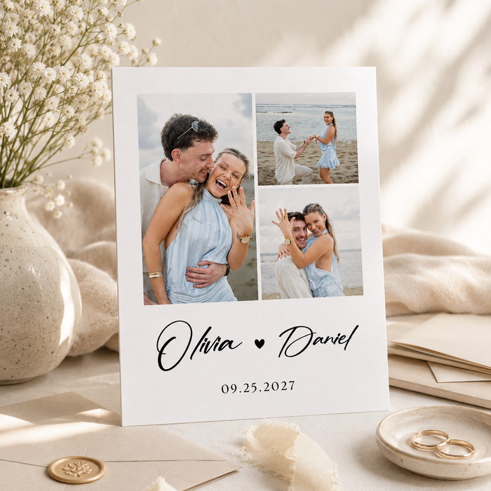 Photo Collage Wedding Invitation Template | Editable Canva Wedding Invite