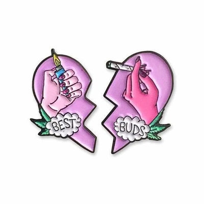 Best Buds Matching Friendship Enamel Pin Set