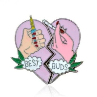 Best Buds Matching Friendship Enamel Pin Set