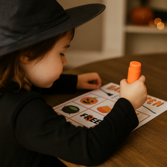 Printable Halloween Bingo Cards for Kids – Editable Canva Template (10 Unique Sheets + Calling Cards, Instant PDF Download)