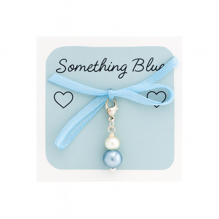 Something Blue Bridal Charm – Freshwater Pearl & Swarovski Clip-On