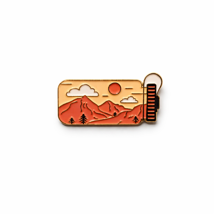 Outdoor Adventure Enamel Pin – Mountain Landscape Pin