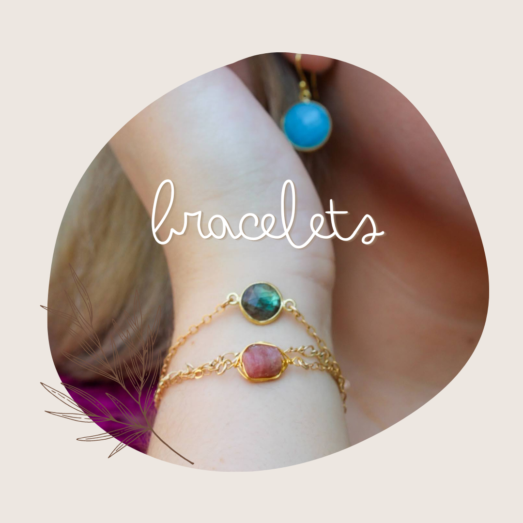 website banner that says bracelets and features a close up of 2 gold bracelets