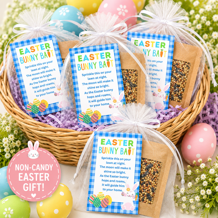 Easter Bunny Bait Gift Bag with Bird Seed | Non-Candy Easter Basket Filler