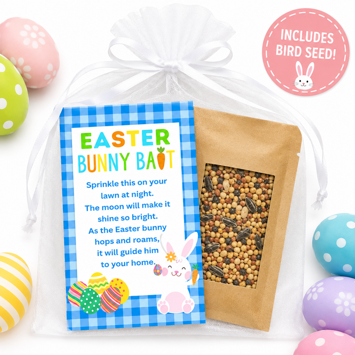 Easter Bunny Bait Gift Bag with Bird Seed | Non-Candy Easter Basket Filler