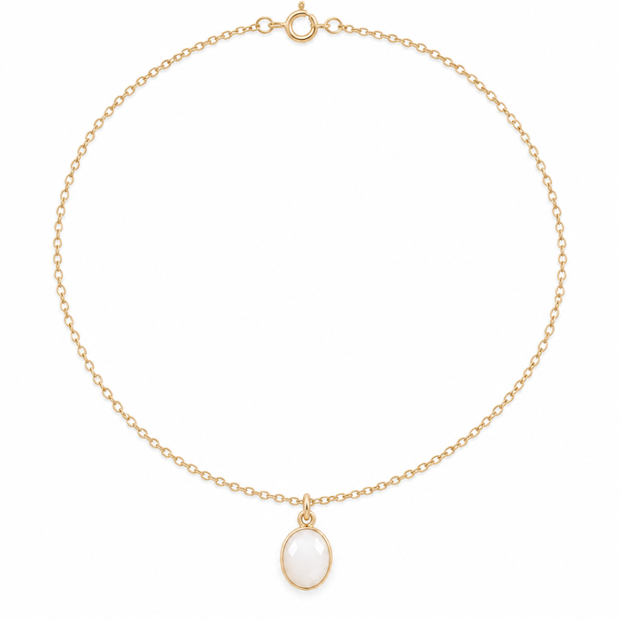 OOAK White Moonstone Necklace – 14k Gold Filled