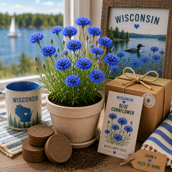 Wisconsin Blue Cornflower Wildflower Grow Kit