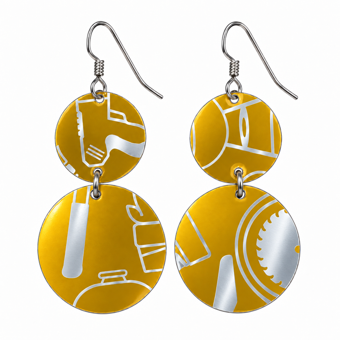 Upcycled Lowe’s Gift Card Earrings – Sterling Silver Ear Wires