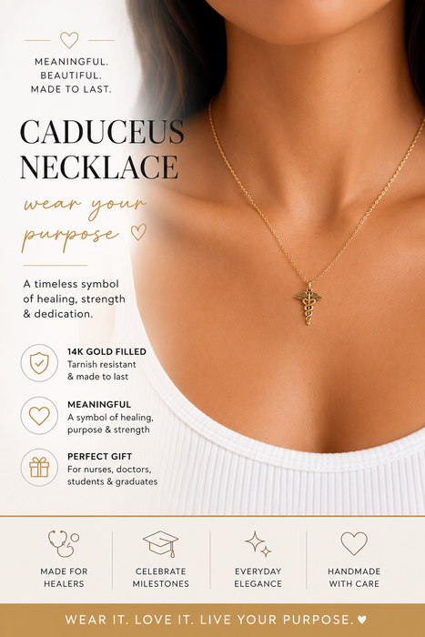 Caduceus Charm Necklace