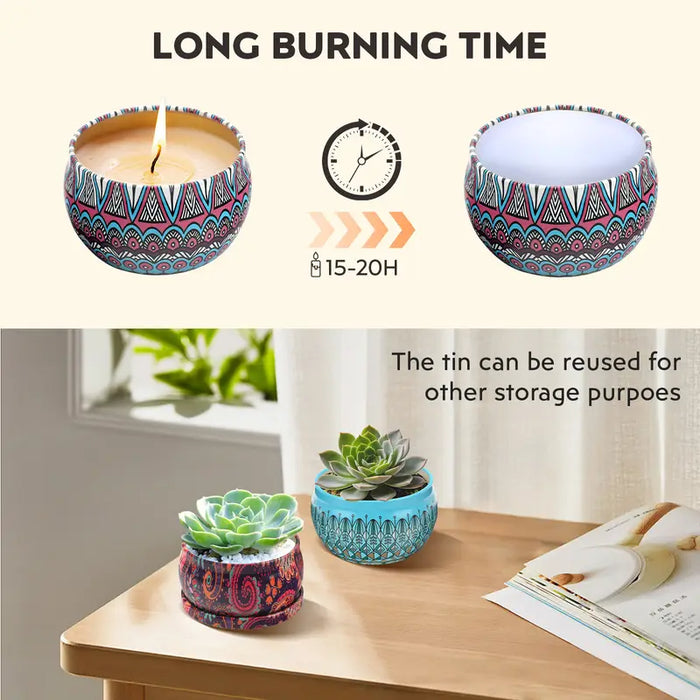 Mini Mandala Soy Candle – 2.5 oz – Assorted Scents & Designs