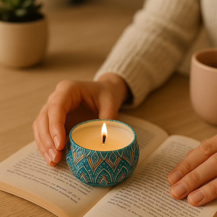 Mini Mandala Soy Candle – 2.5 oz – Assorted Scents & Designs