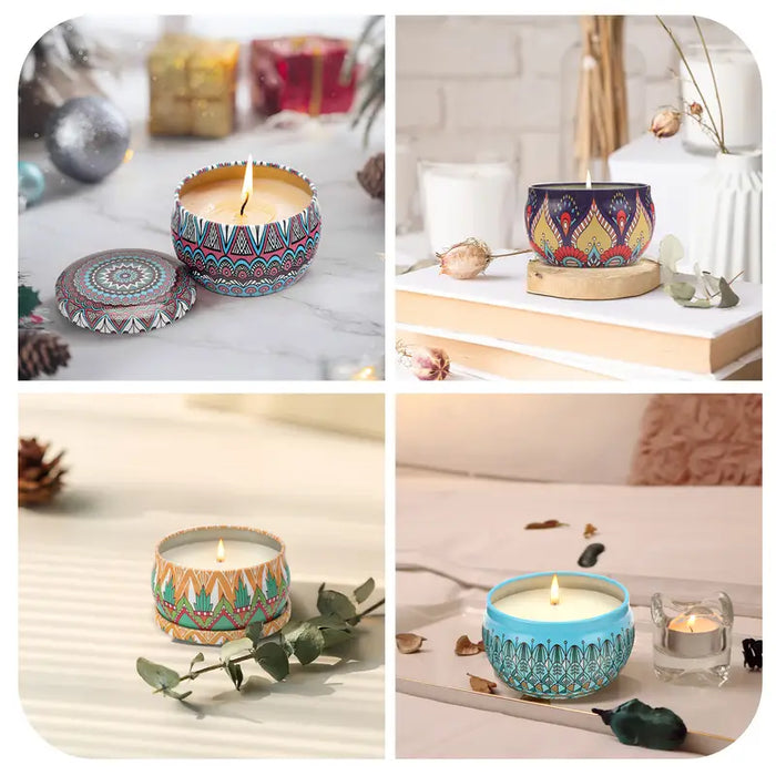 Mini Mandala Soy Candle – 2.5 oz – Assorted Scents & Designs