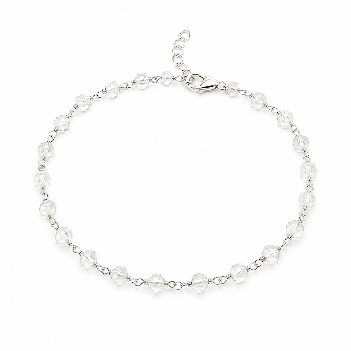 Quartz Gemstone Wire Wrapped Bracelet