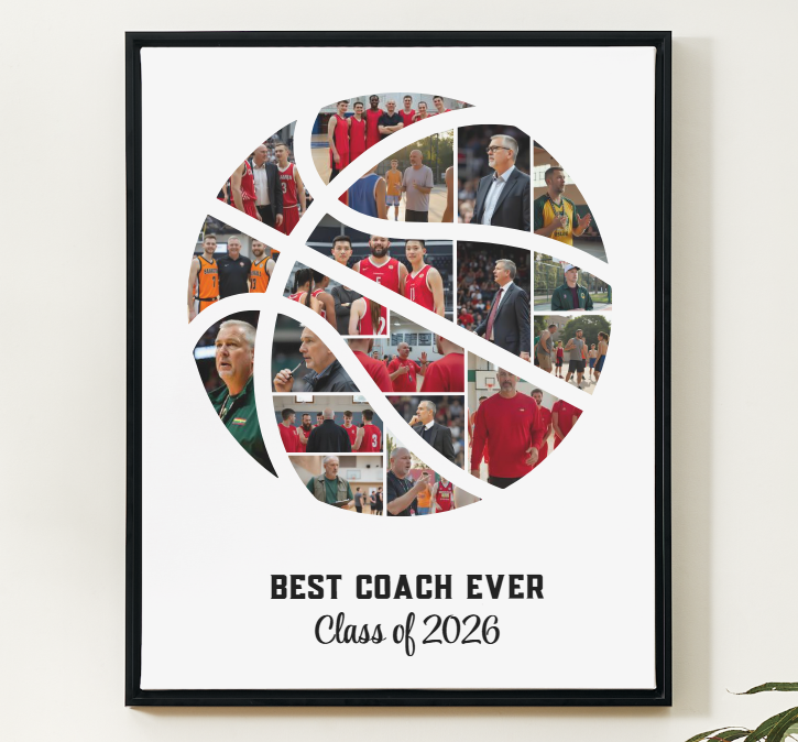 Best Coach Ever Photo Collage – Editable Canva Template