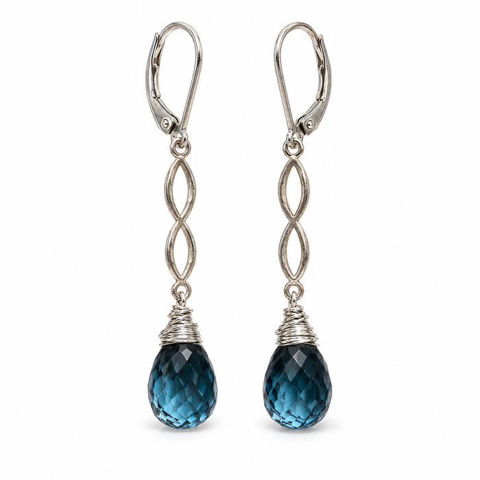 London Blue Topaz Infinity Earrings
