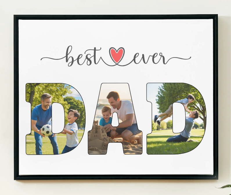 Best Ever Dad Photo Canva Template – Editable Father’s Day Gift