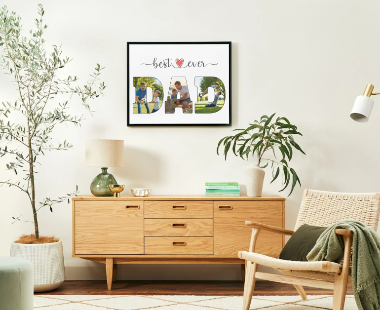 Best Ever Dad Photo Canva Template – Editable Father’s Day Gift
