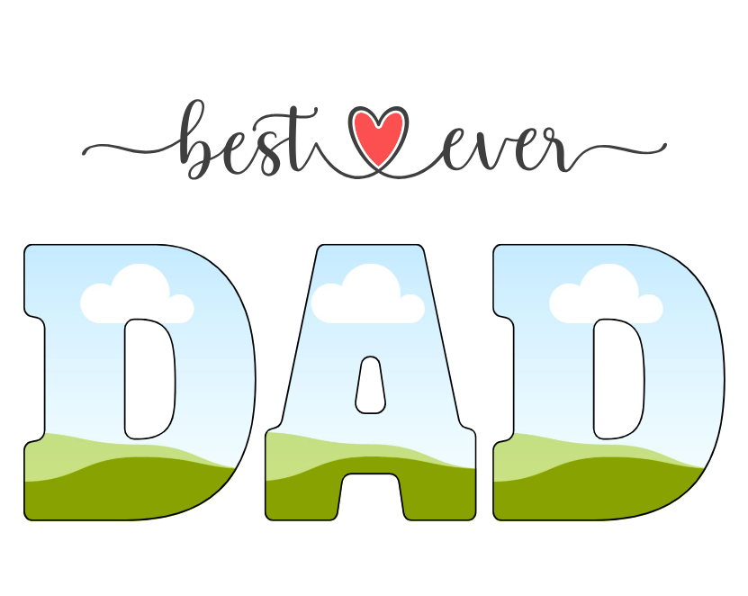 Best Ever Dad Photo Canva Template – Editable Father’s Day Gift