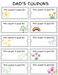 Fun and meaningful printable coupon book for dads