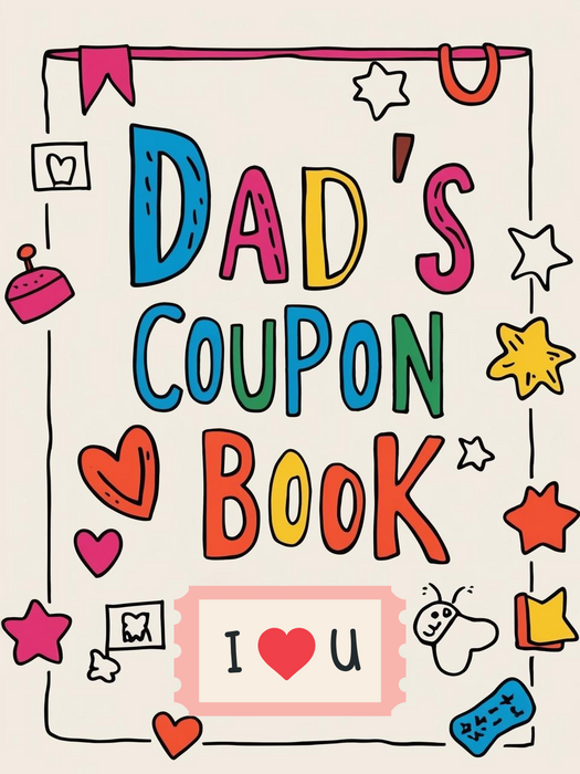 DIY Father's Day gift idea - customizable dad coupon book