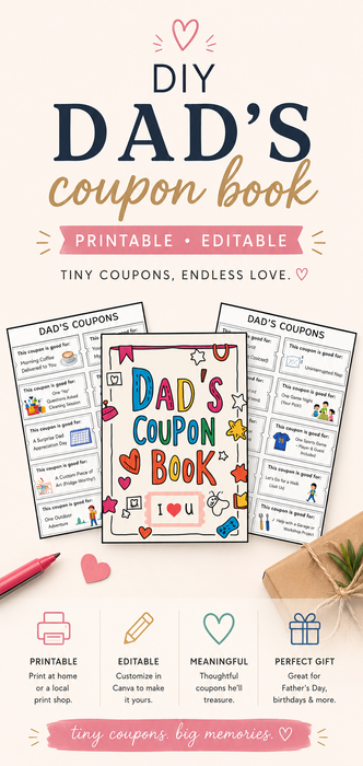 DIY Dad Coupon Book – Printable, Editable
