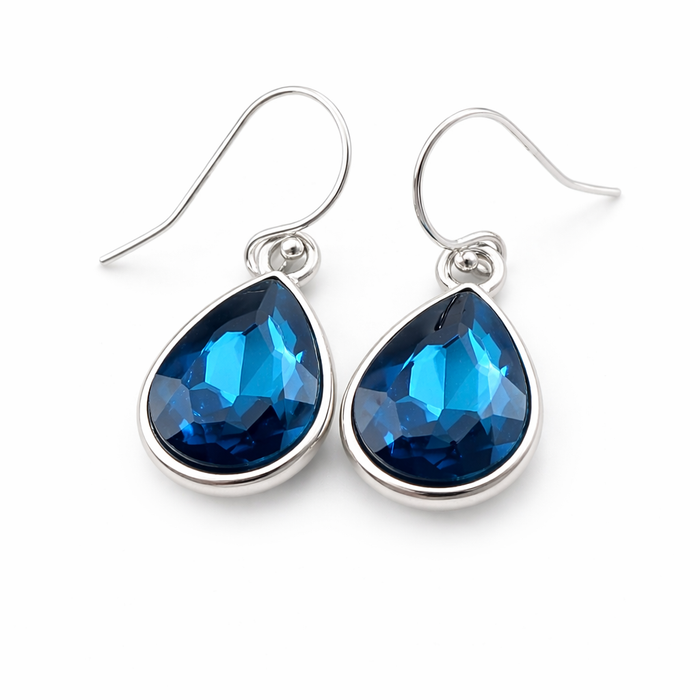 December Birthstone Earrings - Crystal Teardrop Earrings