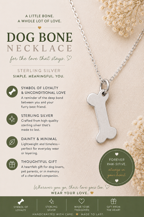Sterling Silver Dog Bone Necklace
