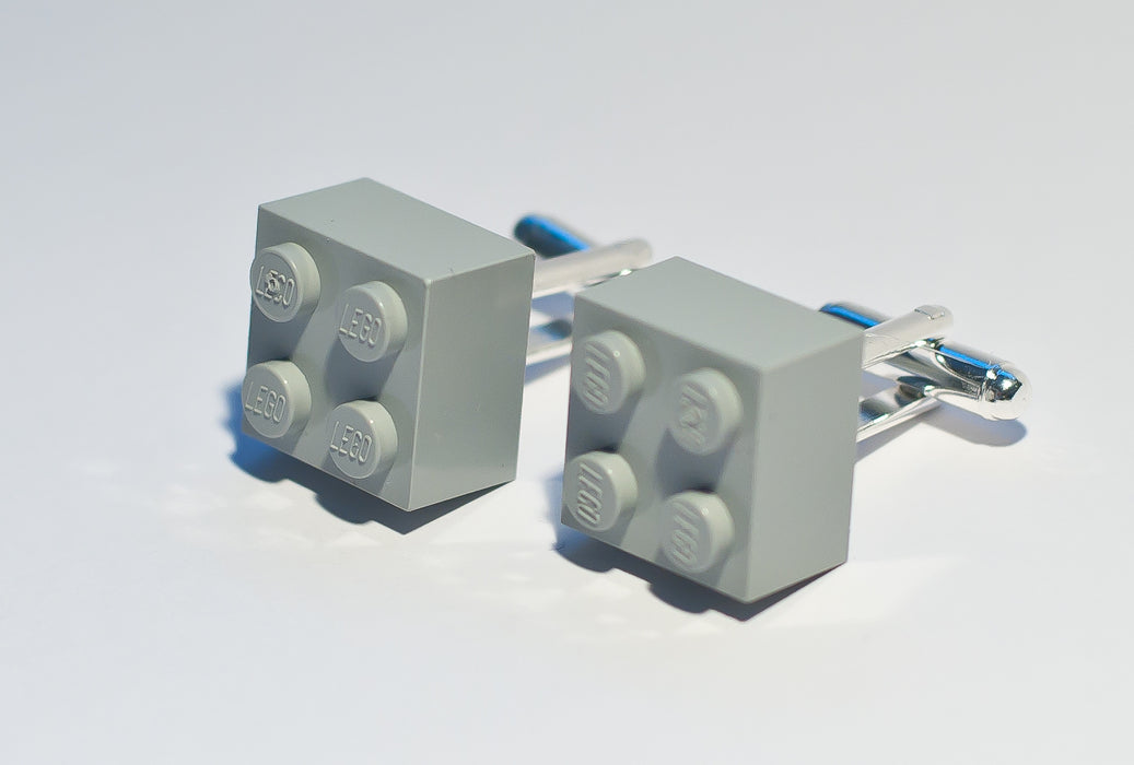 Gray LEGO Brick Cufflinks – For Him & Groomsmen