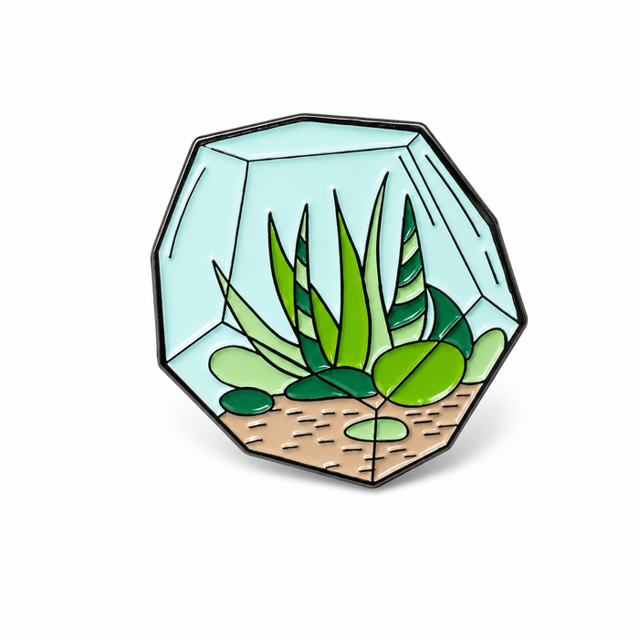 Succulent Terrarium Enamel Pin