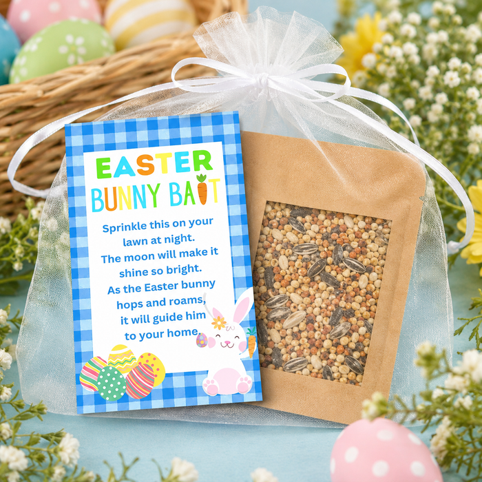 Easter Bunny Bait Gift Bag with Bird Seed | Non-Candy Easter Basket Filler