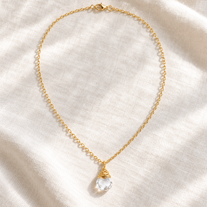 April Birthstone Necklace - 14k Gold Filled