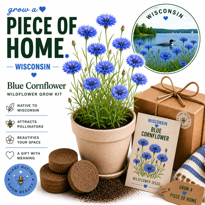 Wisconsin Blue Cornflower Wildflower Grow Kit