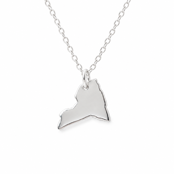 Tiny New York State Necklace