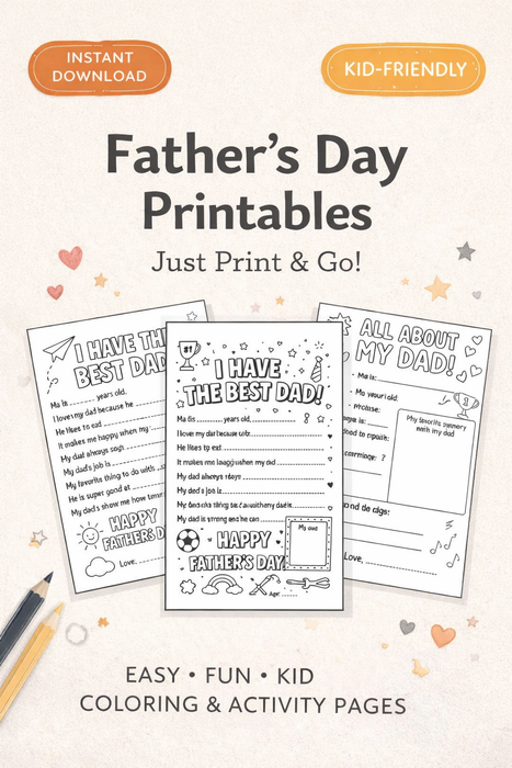 Father’s Day Printable Pack – Instant Download
