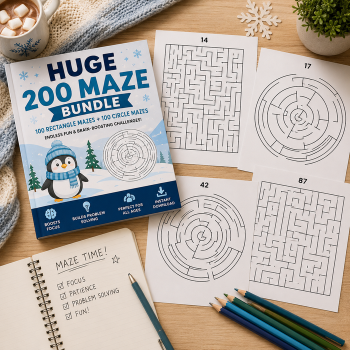 Huge 200 Maze Bundle | Editable Canva Template
