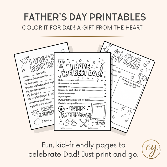 Father’s Day Printable Pack – Instant Download