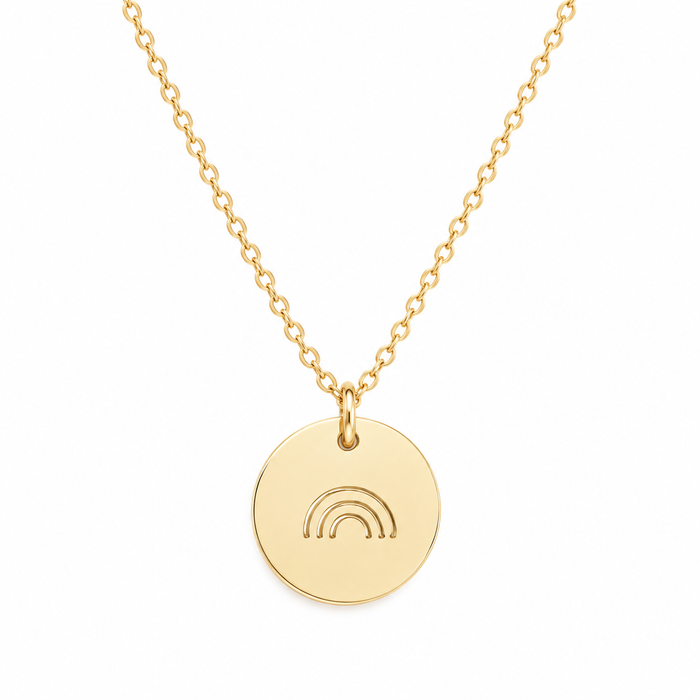 Rainbow Disc Necklace