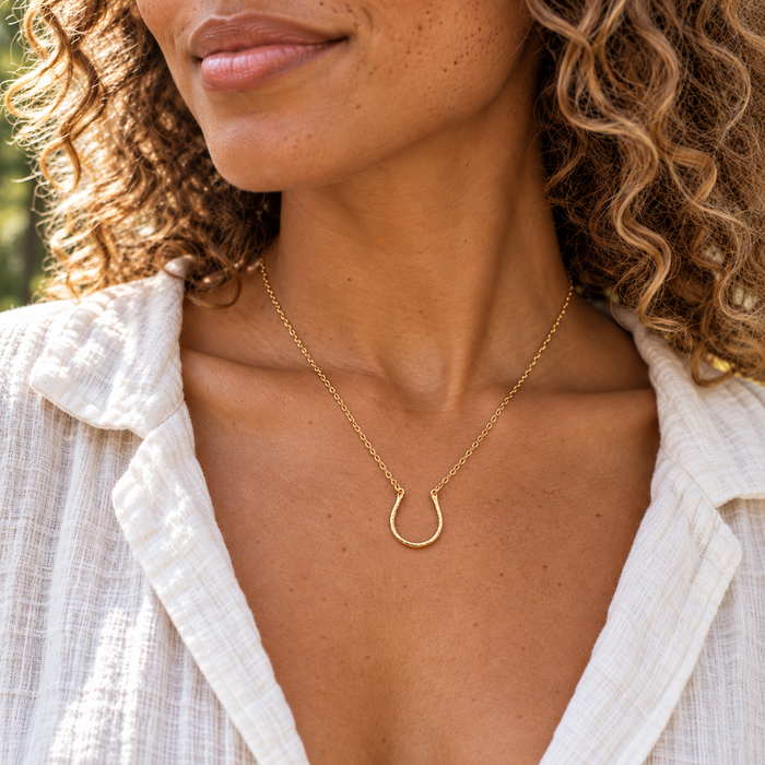 Gold Filled Horseshoe Necklace